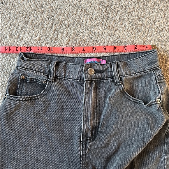 Edikted High-Rise Black Distressed Wide-Leg Jeans - Picture 6 of 6